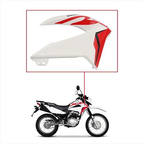 CACHA TANQUE HONDA XR150L BLANCO LADO DERECHO MTC