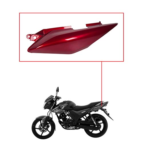 CACHA BAJO ASIENTO  YAMAHA SZ150 RR ROJO LADO IZQUIERDO MTC