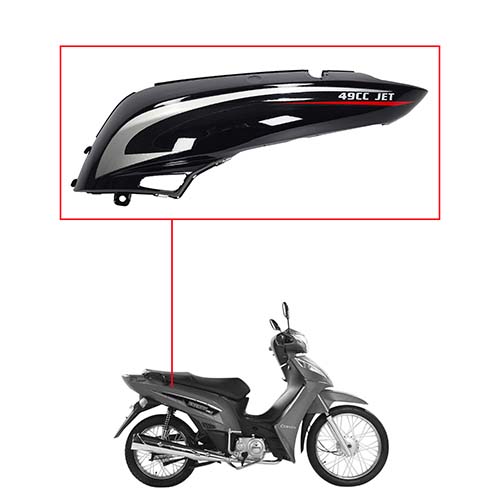 CACHA BAJO ASIENTO CORVEN ENERGY 110S NEGRO LADO IZQUIERDO MTC
