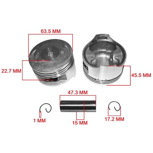 KIT CILINDRO + PISTON HONDA CBX200/NX200 STD
