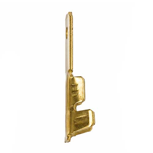 TERMINAL MACHO CON TRABA P/FICHA (ANCHO 2,8mm) BRONCE X 100 U. PLASTICA VC (776)