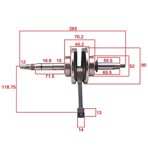 CIGUEÑAL COMPLETO HONDA WAVE/GILERA SMASH LARGO STD