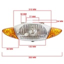 FAROL DEL. (OPTICA) HONDA C100 BIZ / GUERRERO TRIP (GIRO NARANJA) MTC