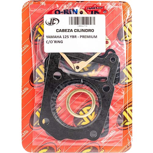 JUNTA TAPA DE CILINDRO YAMAHA 125 YBR PREM. C/ORING JC (06341P/O)