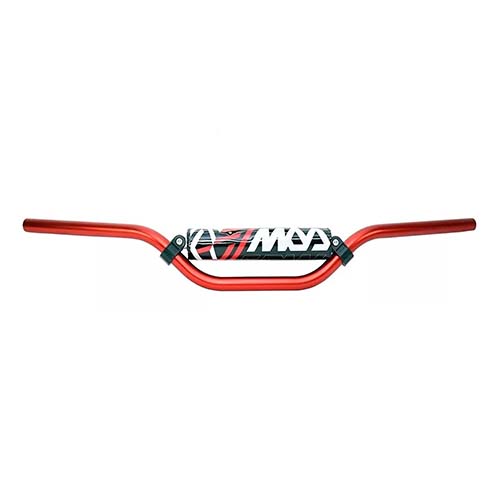 MANUBRIO 8013 ALUM. UNIVERSAL C/PAD HONDA BROS / YAMAHA XTZ ALTO ROJO MDA