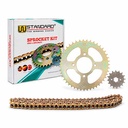 KIT TRANSMISION MOTOMEL SKUA 150 (46/17) 428H-134L C/CAD. DOR. STD